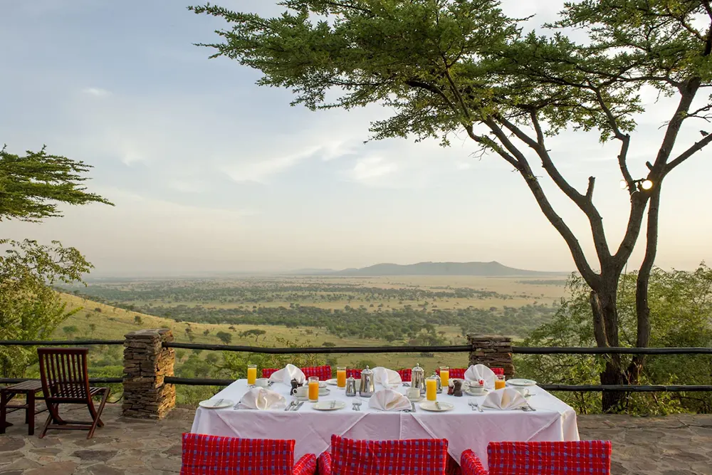Outdoor banquet area - Serengeti Serena Safari Lodge